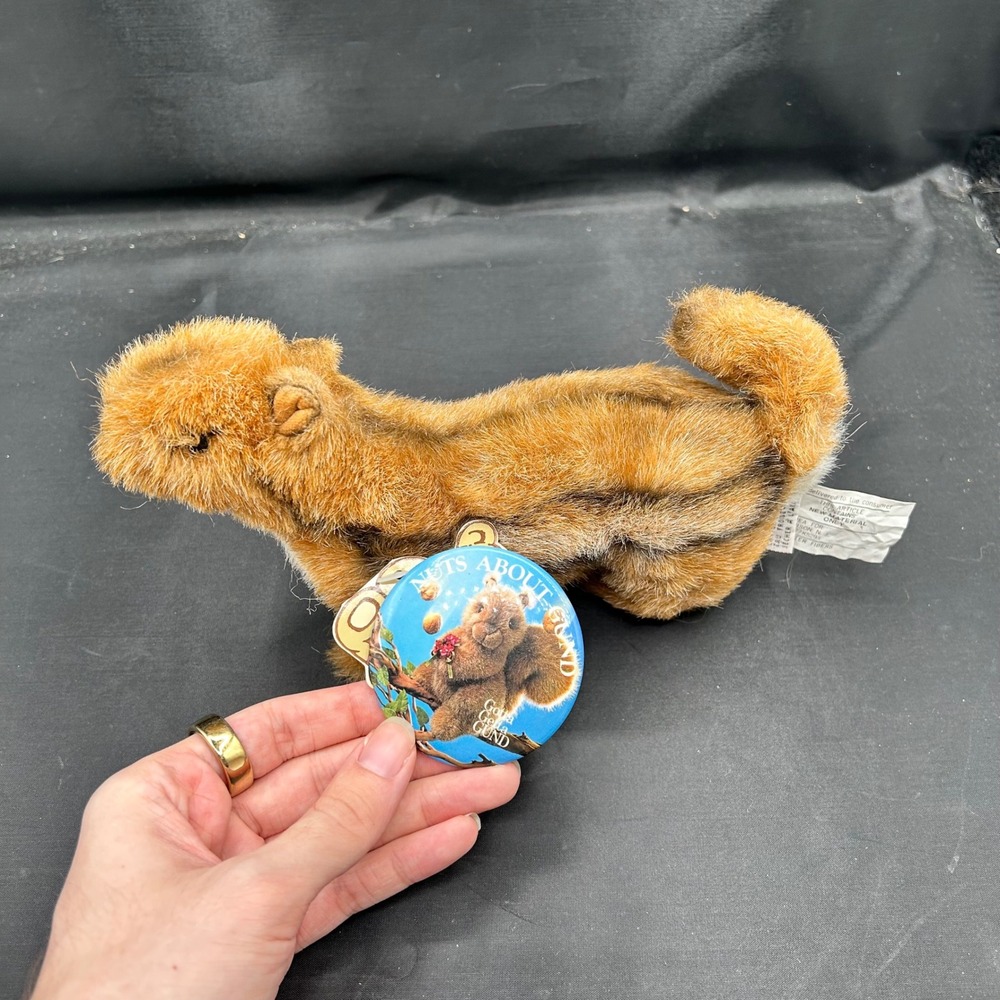 Vintage‎ 1987 Gund Chip Plush Stuffed Animal Squirrel Toy with Original Tag